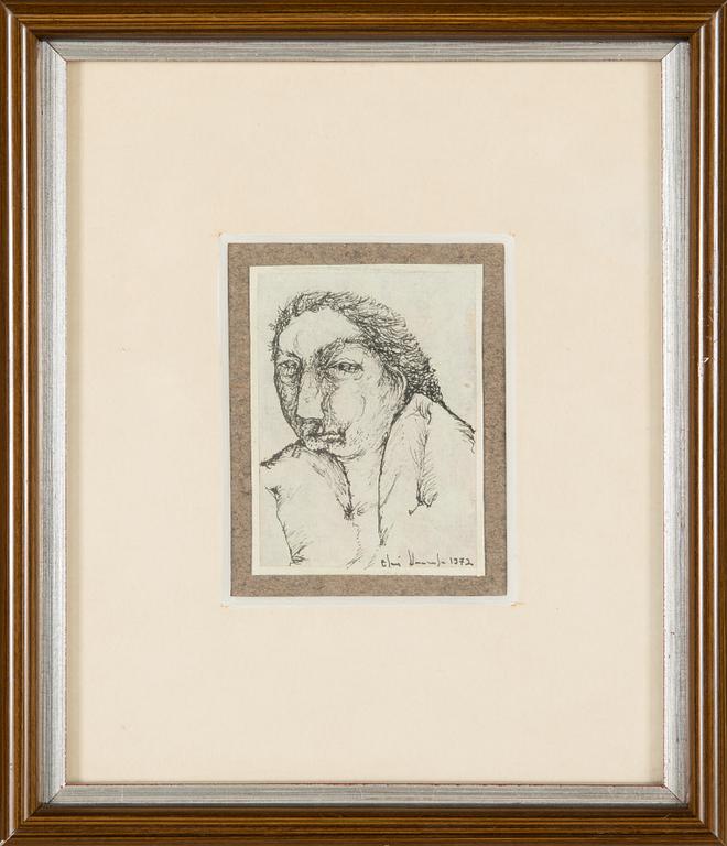 Olavi Vaarula, mixed media on paper, signed and dated 1972.
