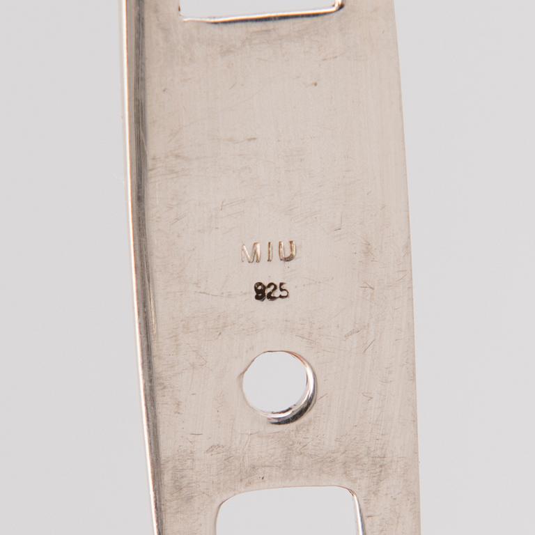 KRÄFTNÅLAR, 8 st, sterling silver, MIU, 1900-tal.