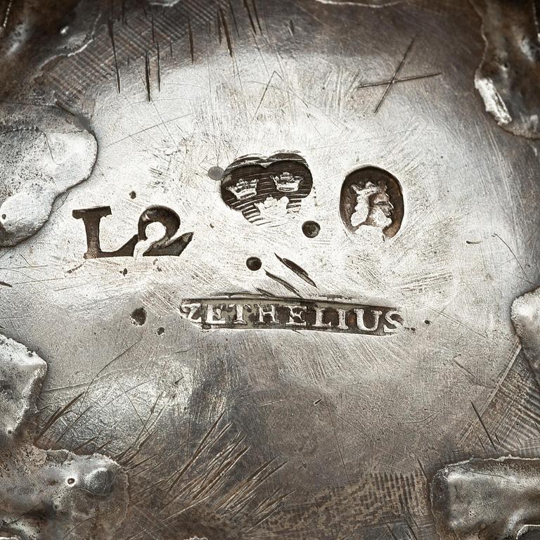 A pair of Swedish 18th century silver wine coolers, marks of Pehr Zethelius, Stockholm 1793.