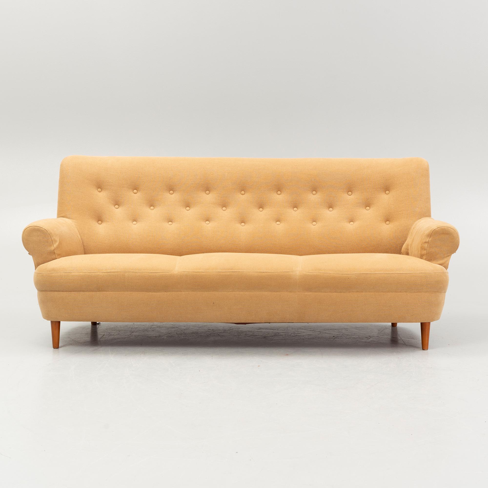 Carl Malmsten soffa "Hemmakväll" OH Sjögren 1900-talets senare del.