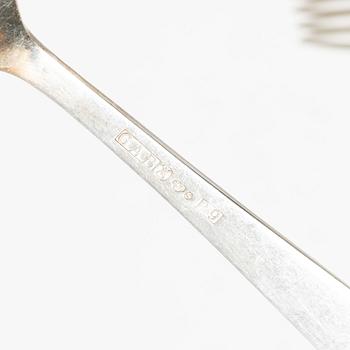 Jacob Ängman, Cutlery set, 62 pieces, silver, "Rosenholm", GAB, Stockholm and Eskilstuna, some 1980.