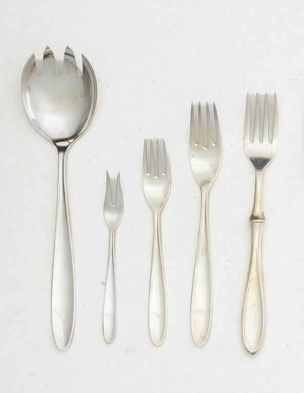 A Norwegian silver cutlery set, “Oseberg”, Thorvald Marthinsen Sølvvarefabrikk, Tønsberg (69 pieces).