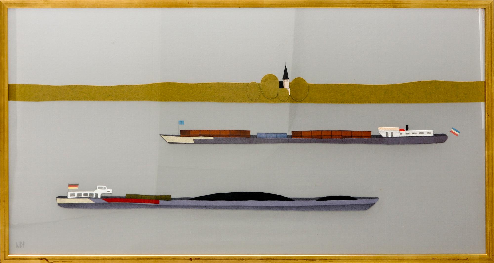 WIBEKE BECK-FRIIS, collage, sign.