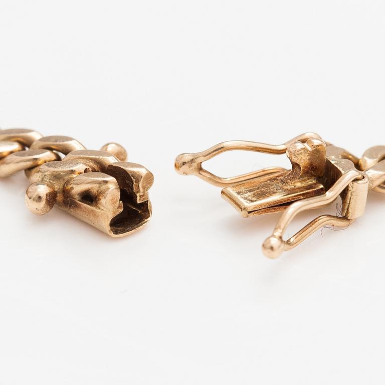 Kaulakoru, 14K kultaa. Kultaseppä Antero Ojala, Helsinki 1991.