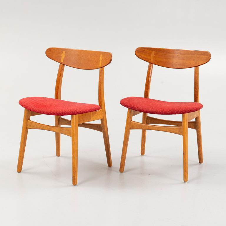 Hans J. Wegner, six 'Spisestolen / CH-23' chairs, Carl Hansen & Son, Odense, Denmark.