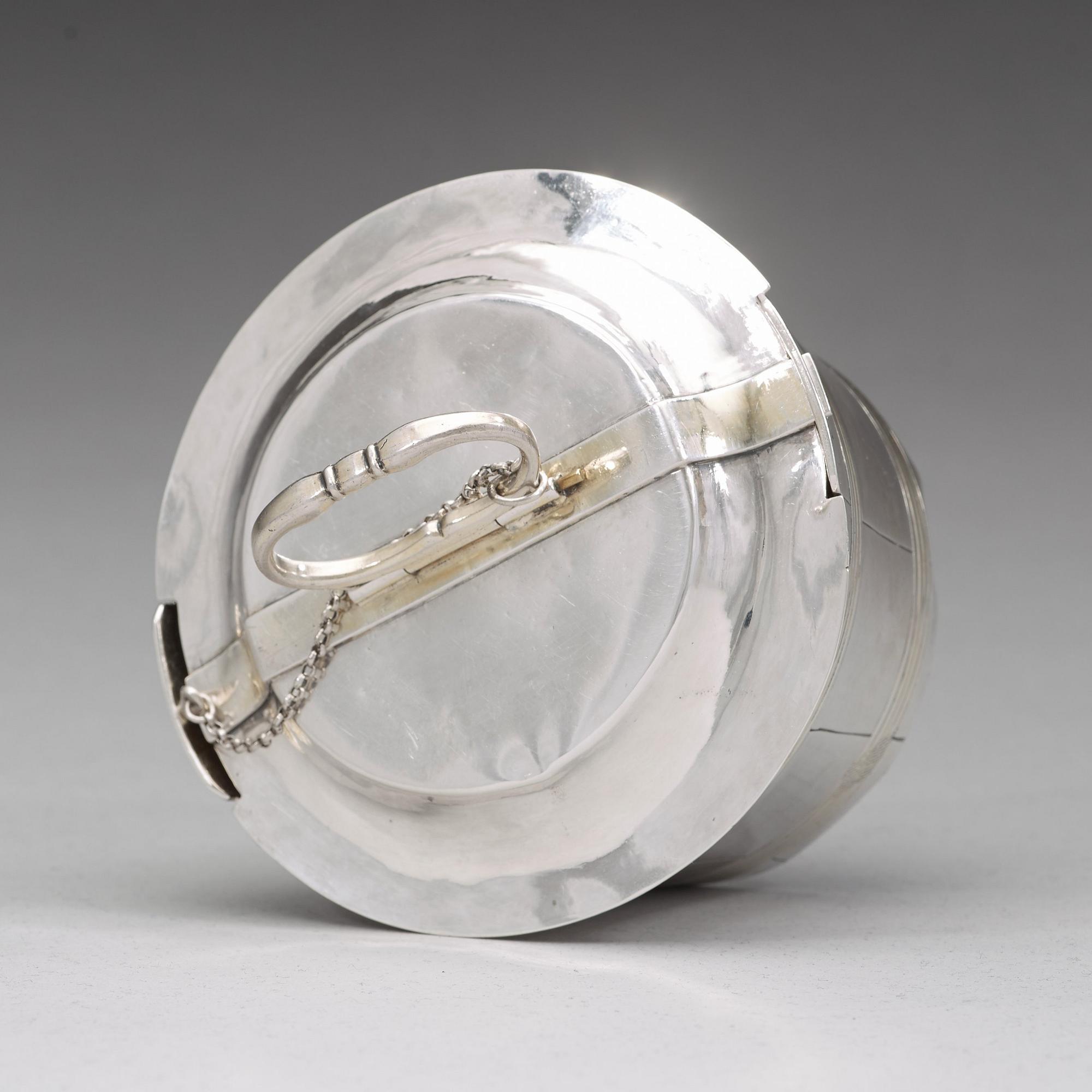 JOHAN PETTERSSON BERG, Norrköping 1759, smörtina, silver.