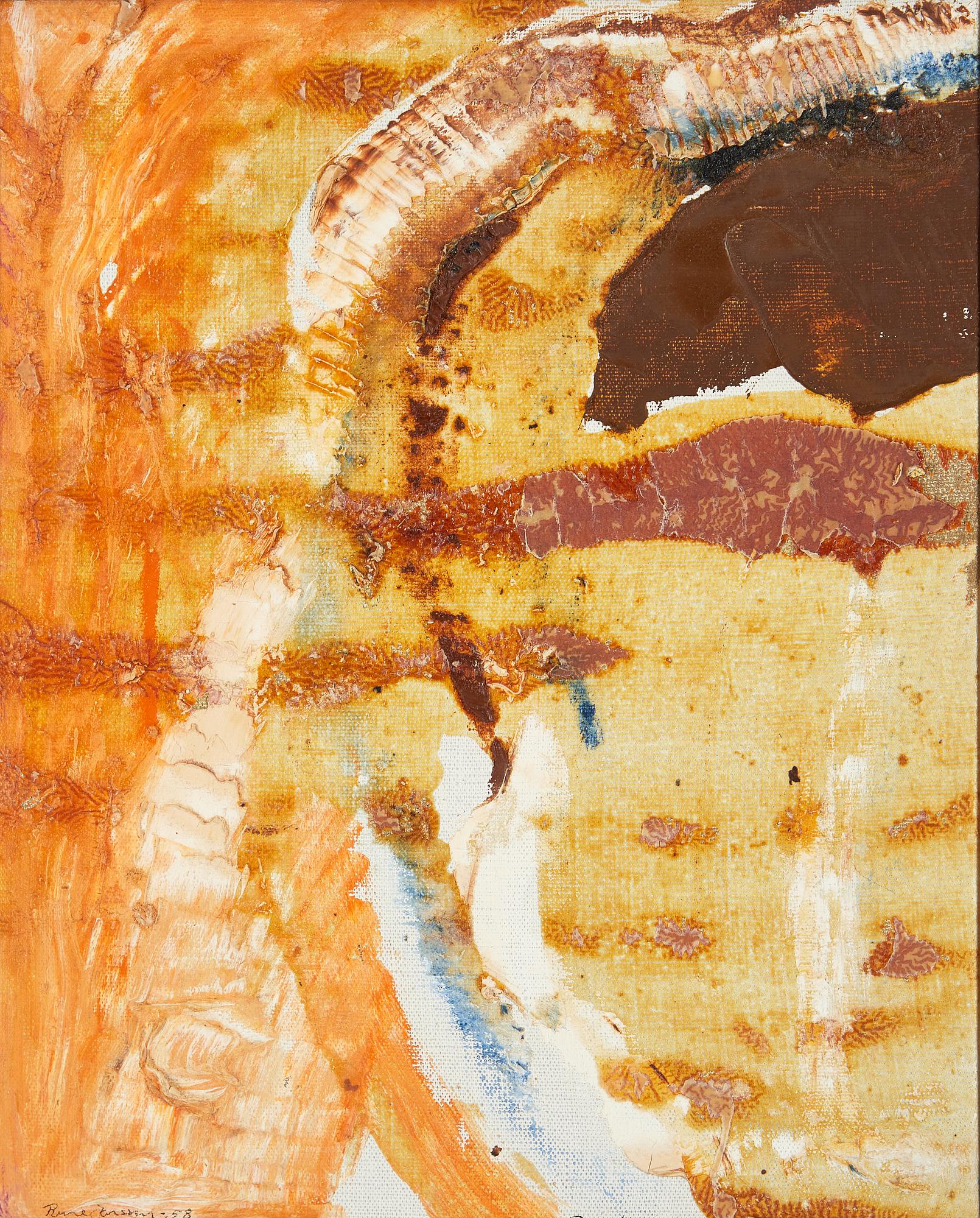 Rune Jansson, oil on canvas, signed and dated -58.