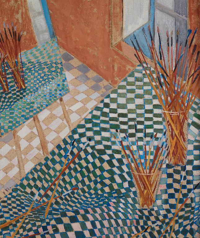 Nemesio Antunez, In the atelier.
