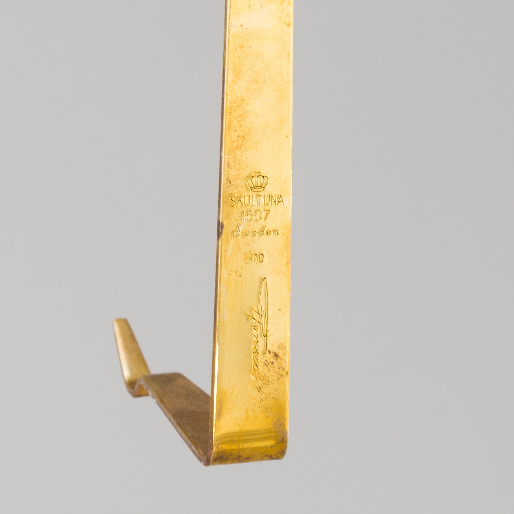 PIERRE FORSSELL, vägglampetter, 3 st, mässing, "Pendel", Skultuna, 1986-91.