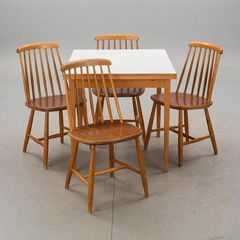 BORD OCH STOLAR, 4 st, "Virrvarr", Sigvard Bernadotte och Nesto, Nässjö stolfabrik.