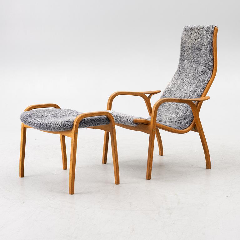Yngve Ekström, a 'Lamino' armchair with ottoman, Swedese, Sweden, 2020's.