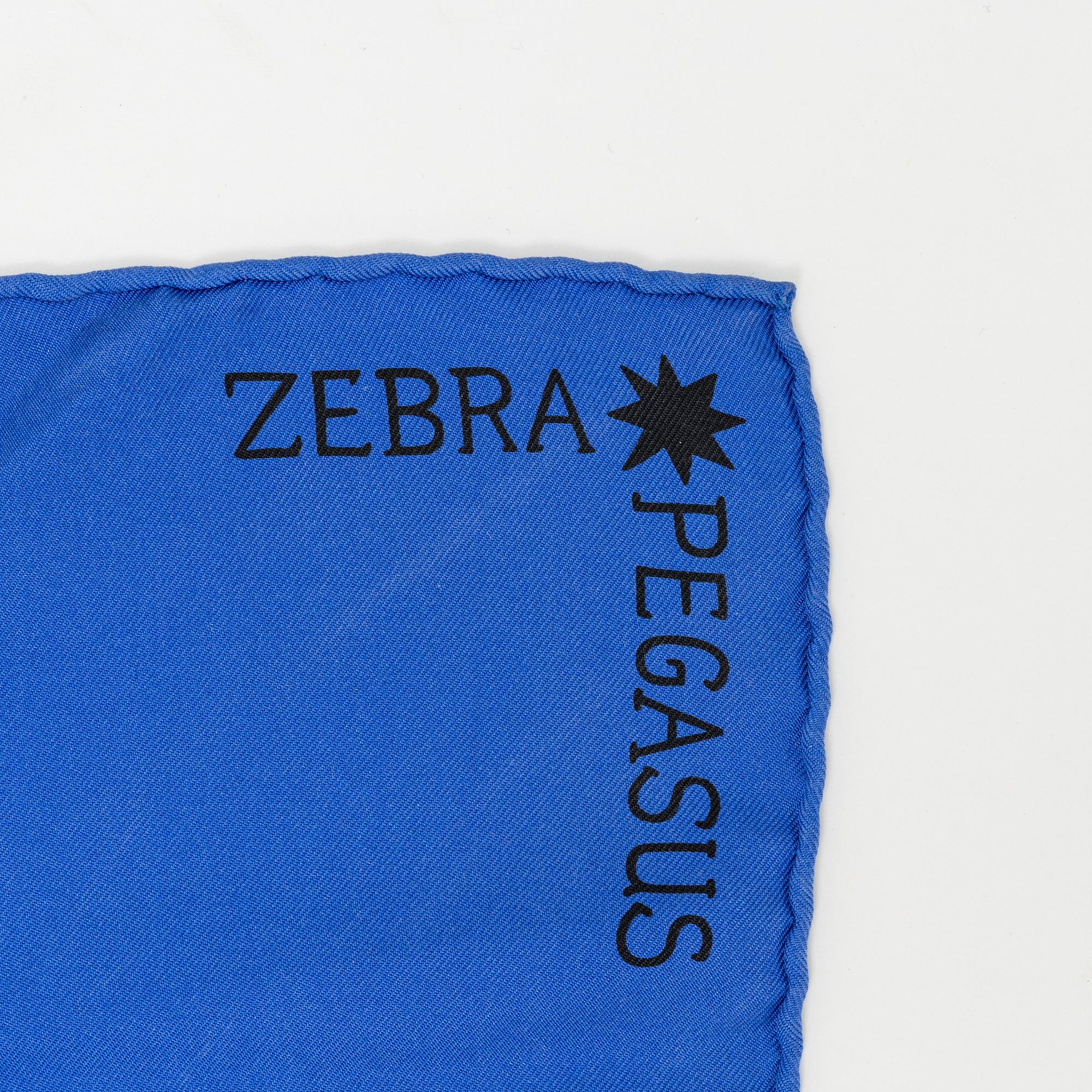Hermès, a twill silk 'Zebra Pegasus' scarf.