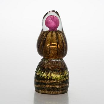 A glass sculpture by Tiina Nordström, signed Tiina Nordström Iittala 1992.
