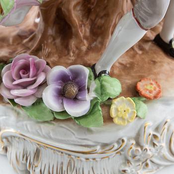 Table lamp Plaue Germany 20th century, mid/second half porcelain.