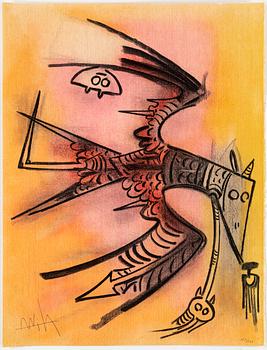 WIFREDO LAM, MAPP med 10 färglitografier, 1974, signerade 123/262.