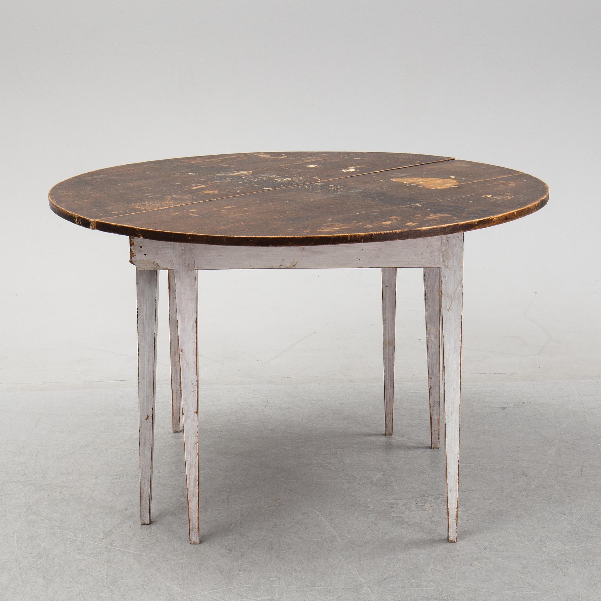 A pair of painted side tables, 19th Century.