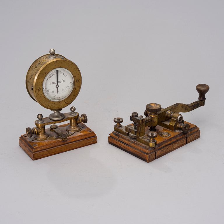 TELEGRAPH INSTRUMENTS, 3 pcs, Sweden, turn of the 20th century.