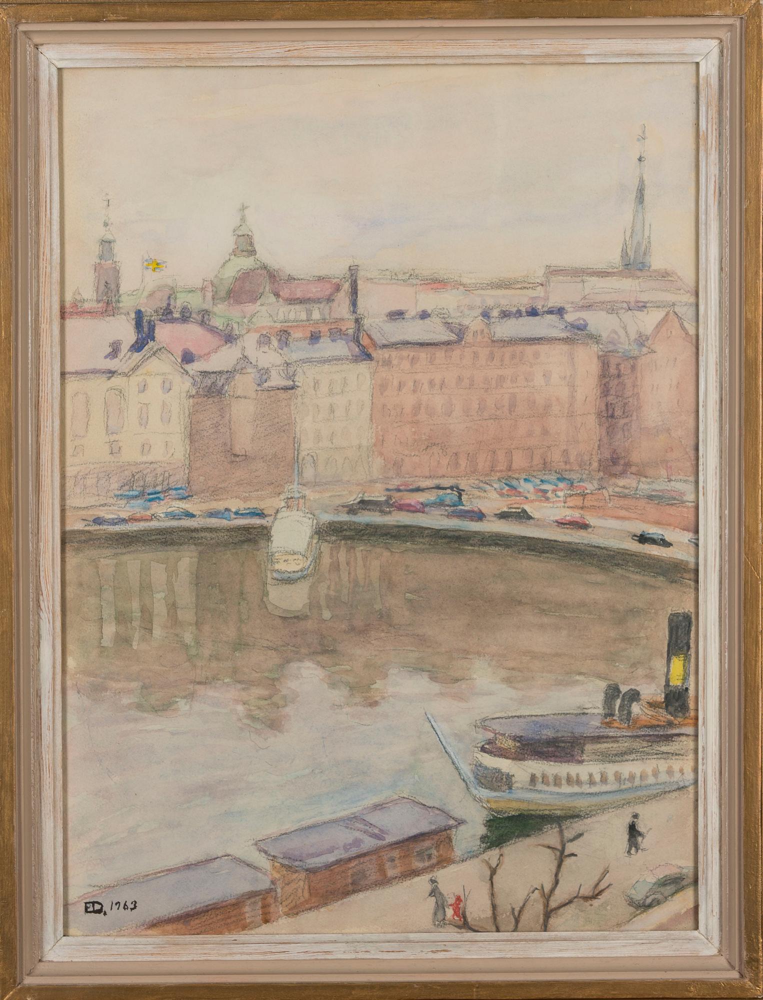 EMIL EDVARD DANIELSSON, akvarell, signerad ED. och daterad 1963.