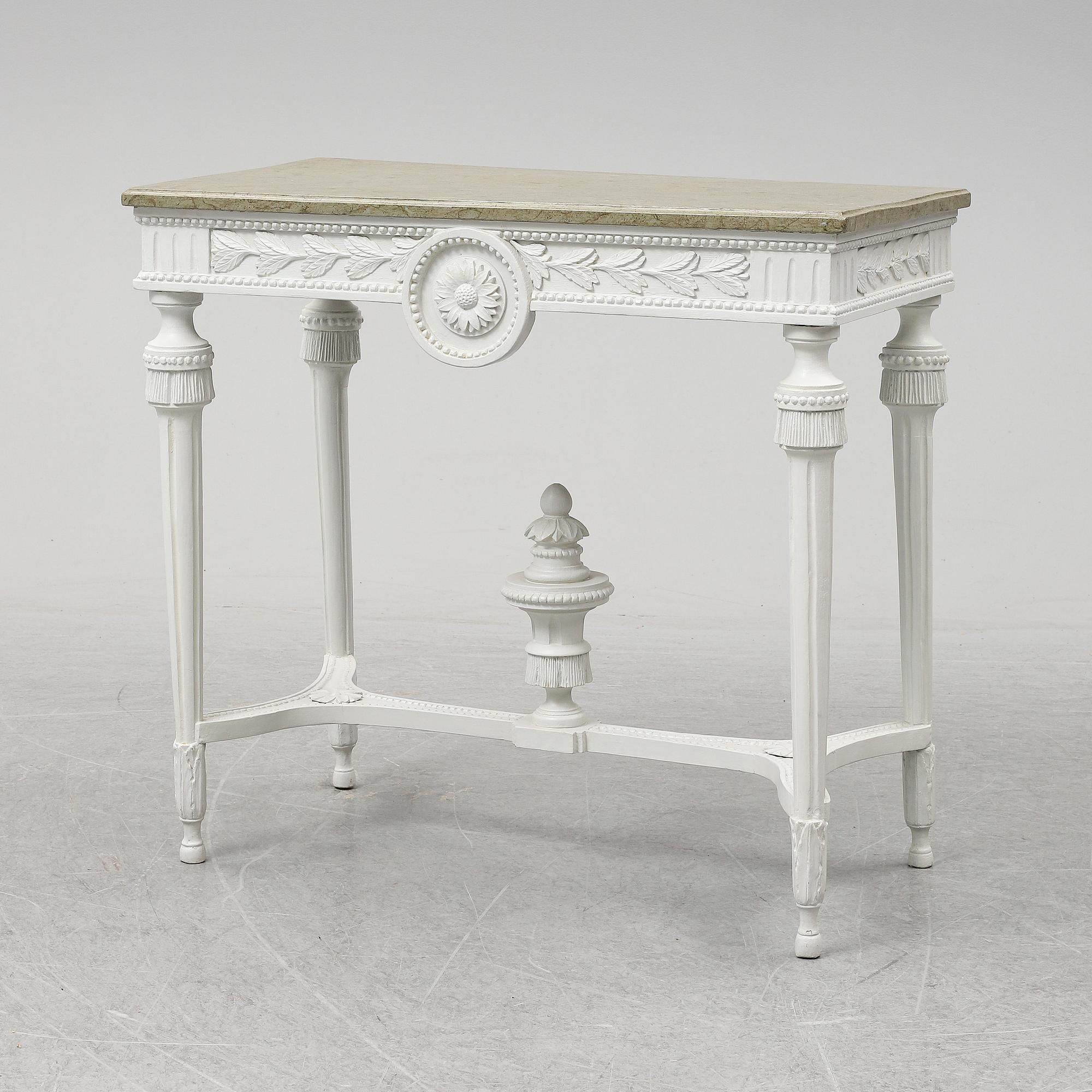 An end of the 18th Century Gustavian console table.