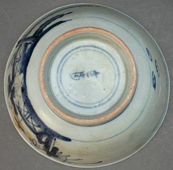 SKÅL, porslin, Kina, sannolikt Ming, 1500-tal.