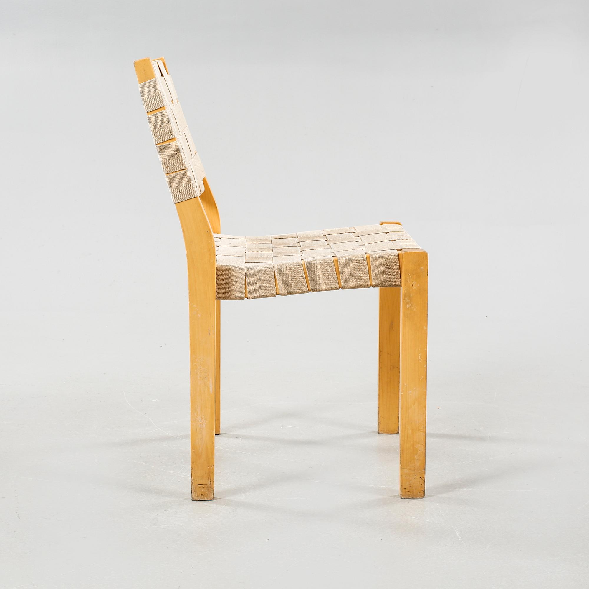 ALVAR AALTO, stolar, 6 st, modell 611, Artek, 1900-talets andra hälft.