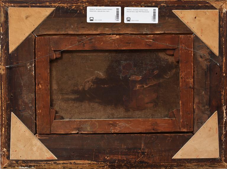 OKÄND KONSTNÄR, olja på duk, sign RN Marstrand.