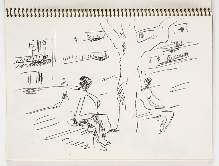 Lotte Laserstein, 4 skissböcker med blyertsteckningar.