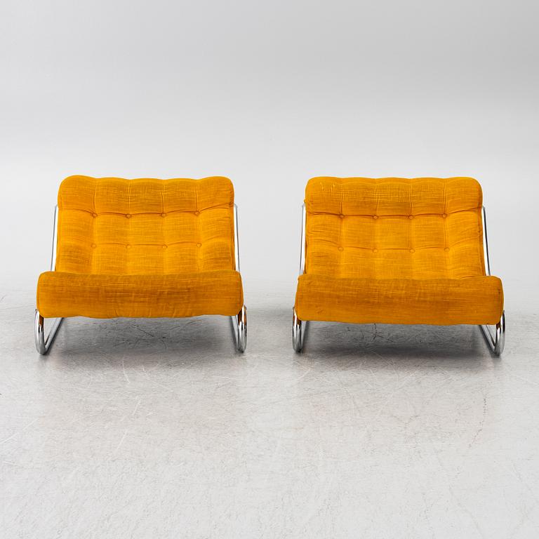 Gillis Lundgren, a pair of “Impala” armchairs, Ikea, 1970s.