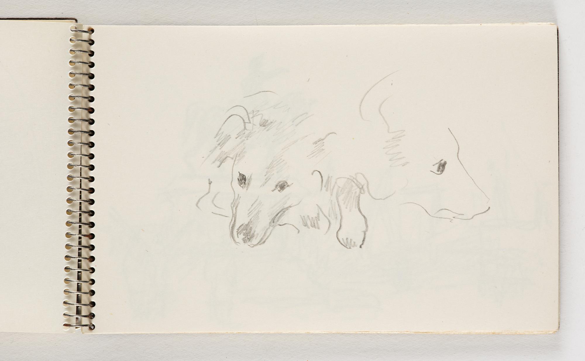 Lotte Laserstein, 10 små skissblock med teckningar.