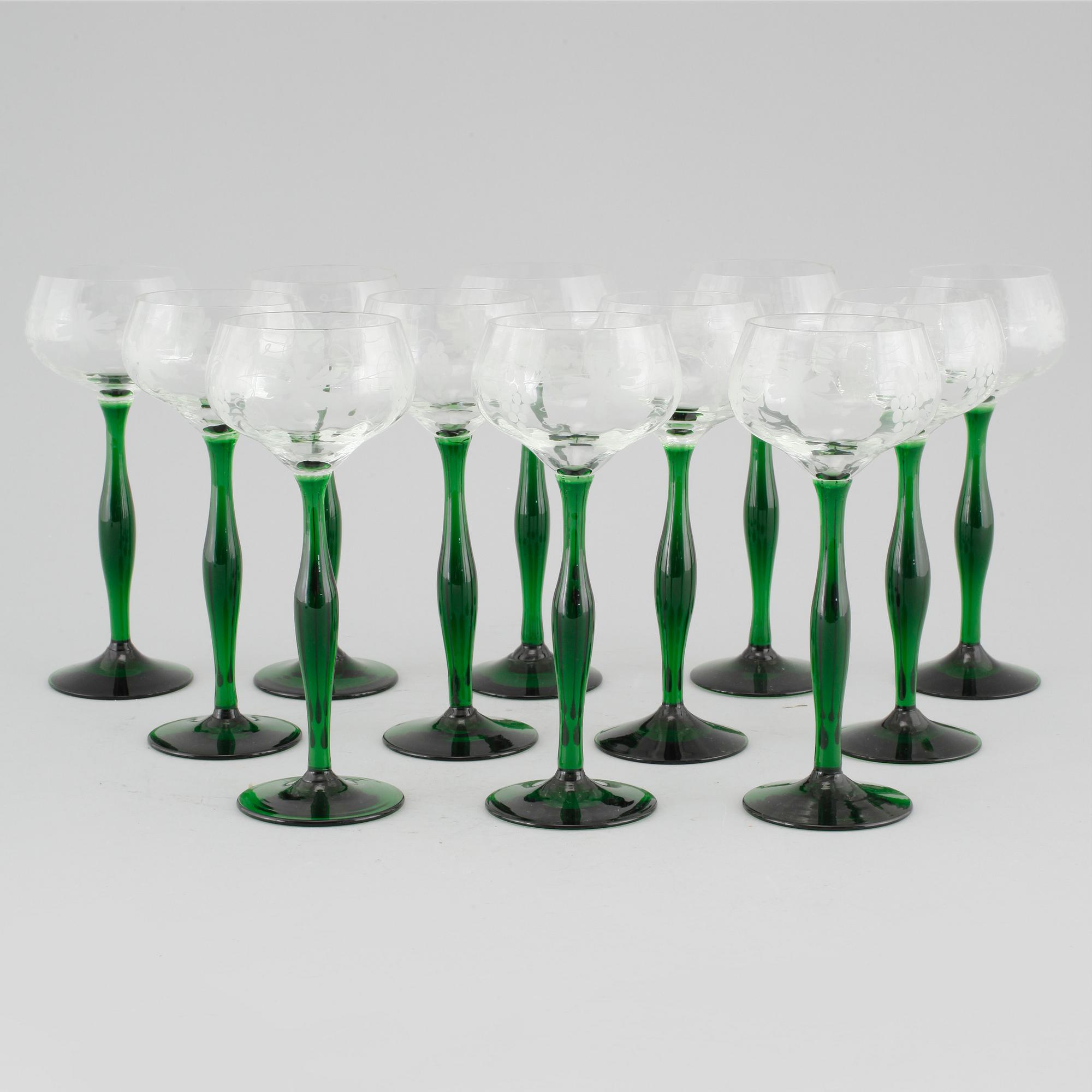 REMMARE, 12 st, glas, Kosta Boda, 1900-tal.