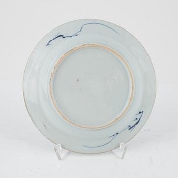 A set of eight blue and white dishes, Qing dynasty, 18th Century.