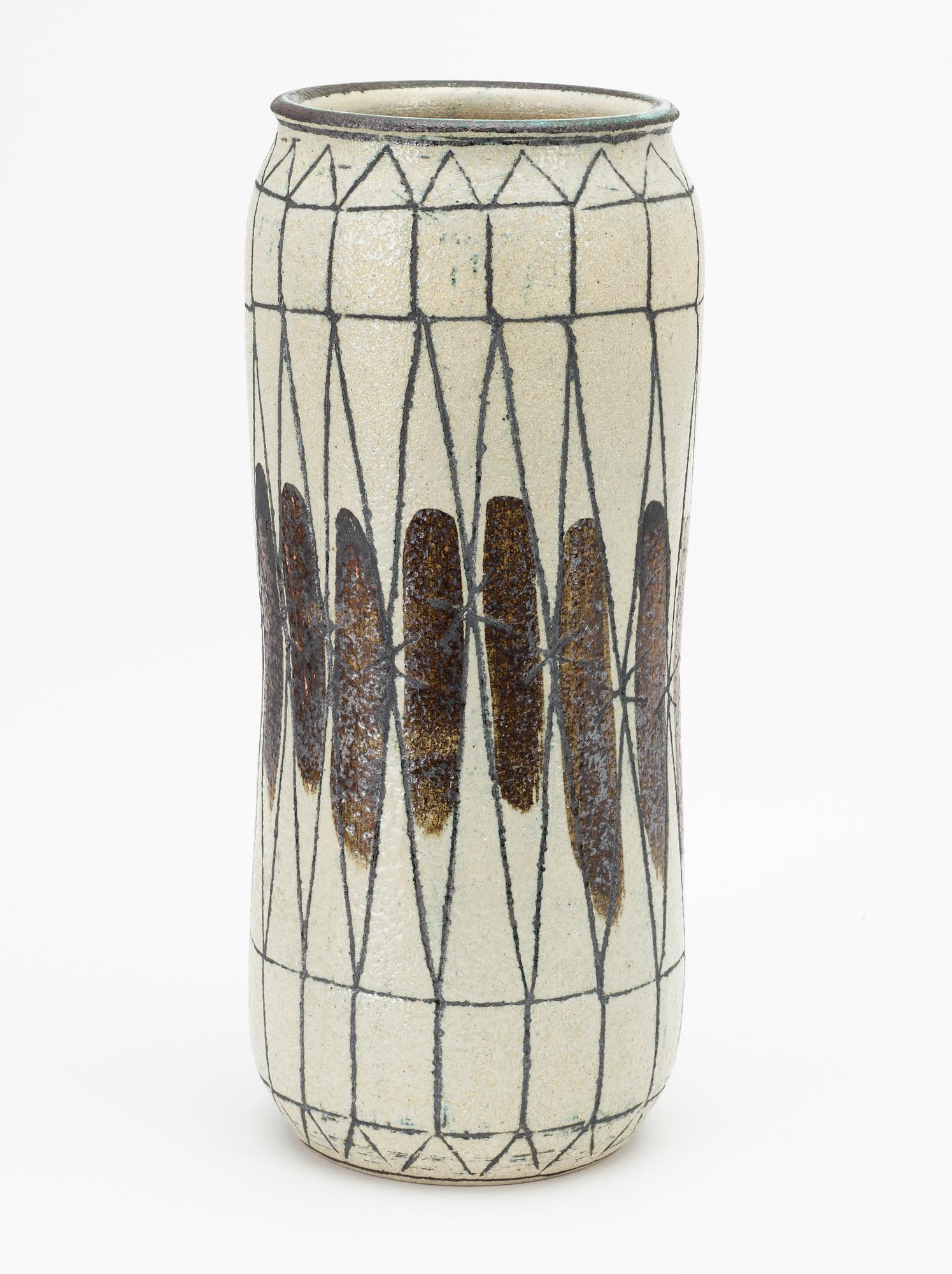 An Anders Bruno Liljefors stoneware vase, Gustavsberg Studio 1952.