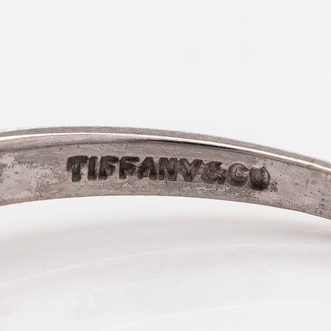 Tiffany & Co, ring, palladium med briljantslipade diamanter.