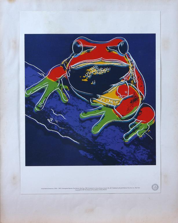 ANDY WARHOL, tryck, 6 st, "Endangered Species", 1983.