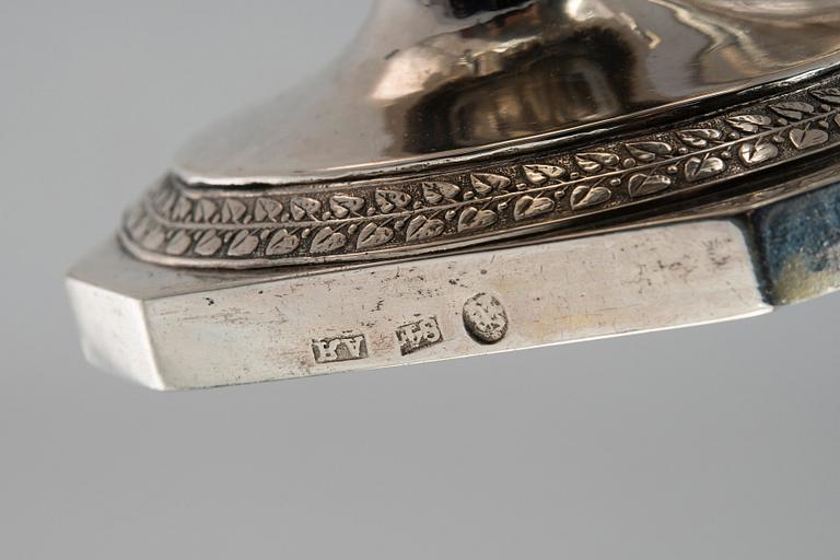 SOCKERSKÅL, 84 silver. Import. Granskad av probermästare Alexander Jashikov i St Petersburg 1803.