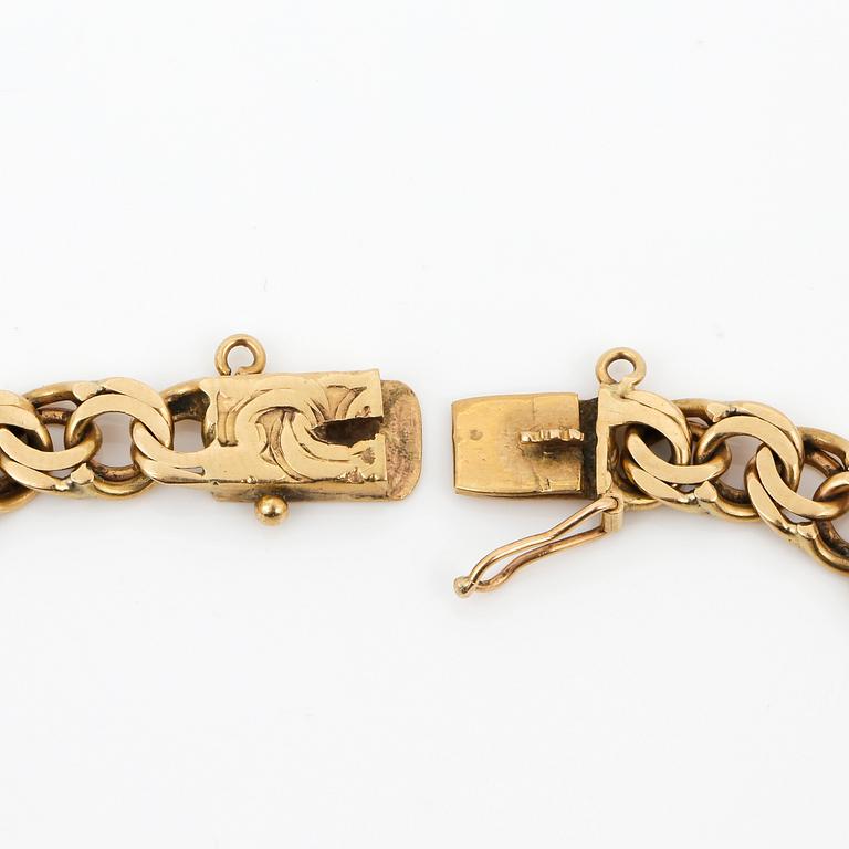 ARMBAND, 18K guld, Sixten Liedberg, Stockholm, 1959. Vikt ca 13,59 g.