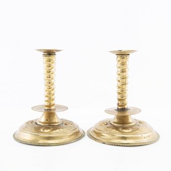 Ljusstakar ett par, 1800-tal Barockstil.