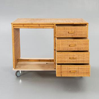 Desk, "Bal Vera", rattan, 1960s.