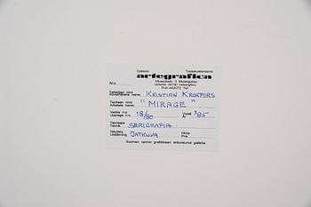 KRISTIAN KROKFORS, serigrafi, signerad, daterad 85 och numrerad 18/80.