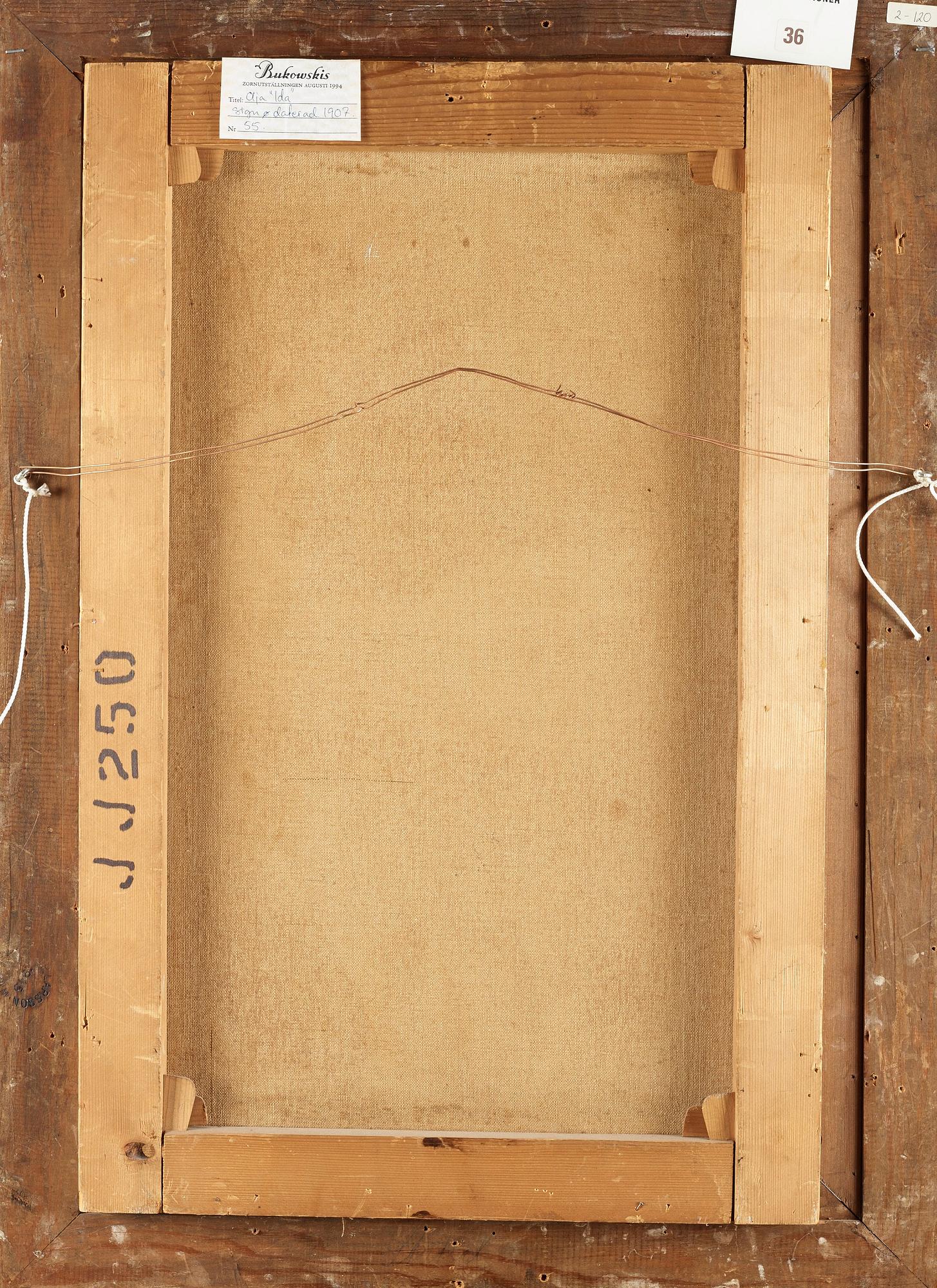 Anders Zorn, "Ida plockar fågel".