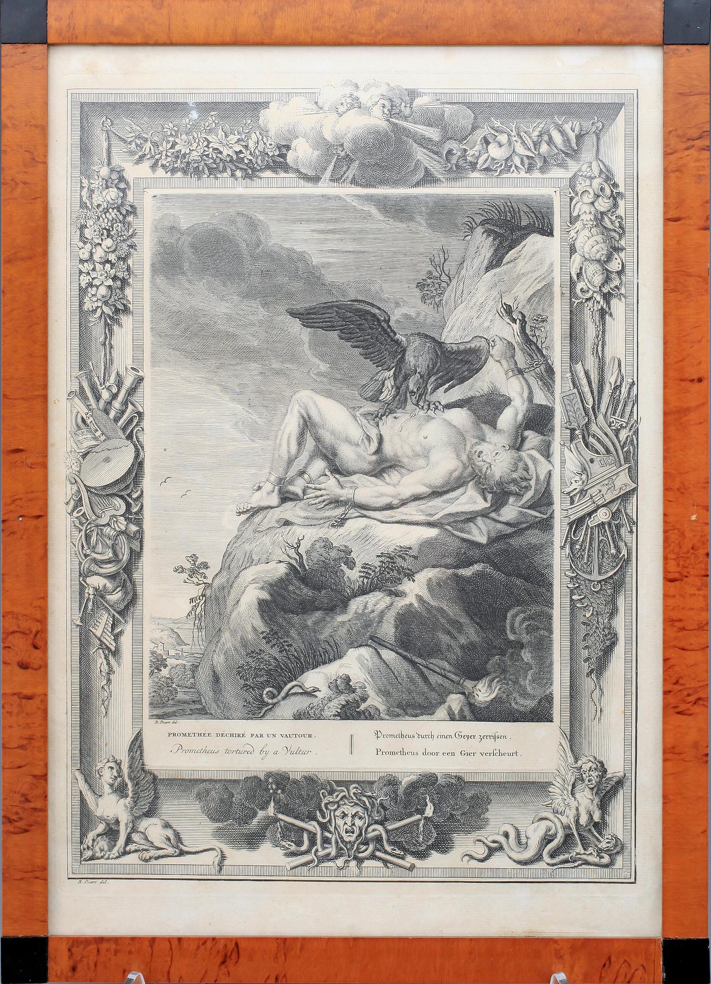 BERNARD PICART, 10st, gravyrer, ur boken  “The Temple of Muses", 1700-talets mitt.