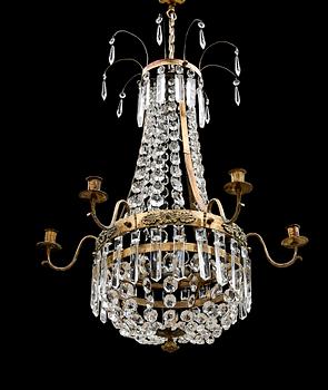 LJUSKRONA, gustaviansk stil, 1900-talets första hälft. Höjd ca 70 cm.