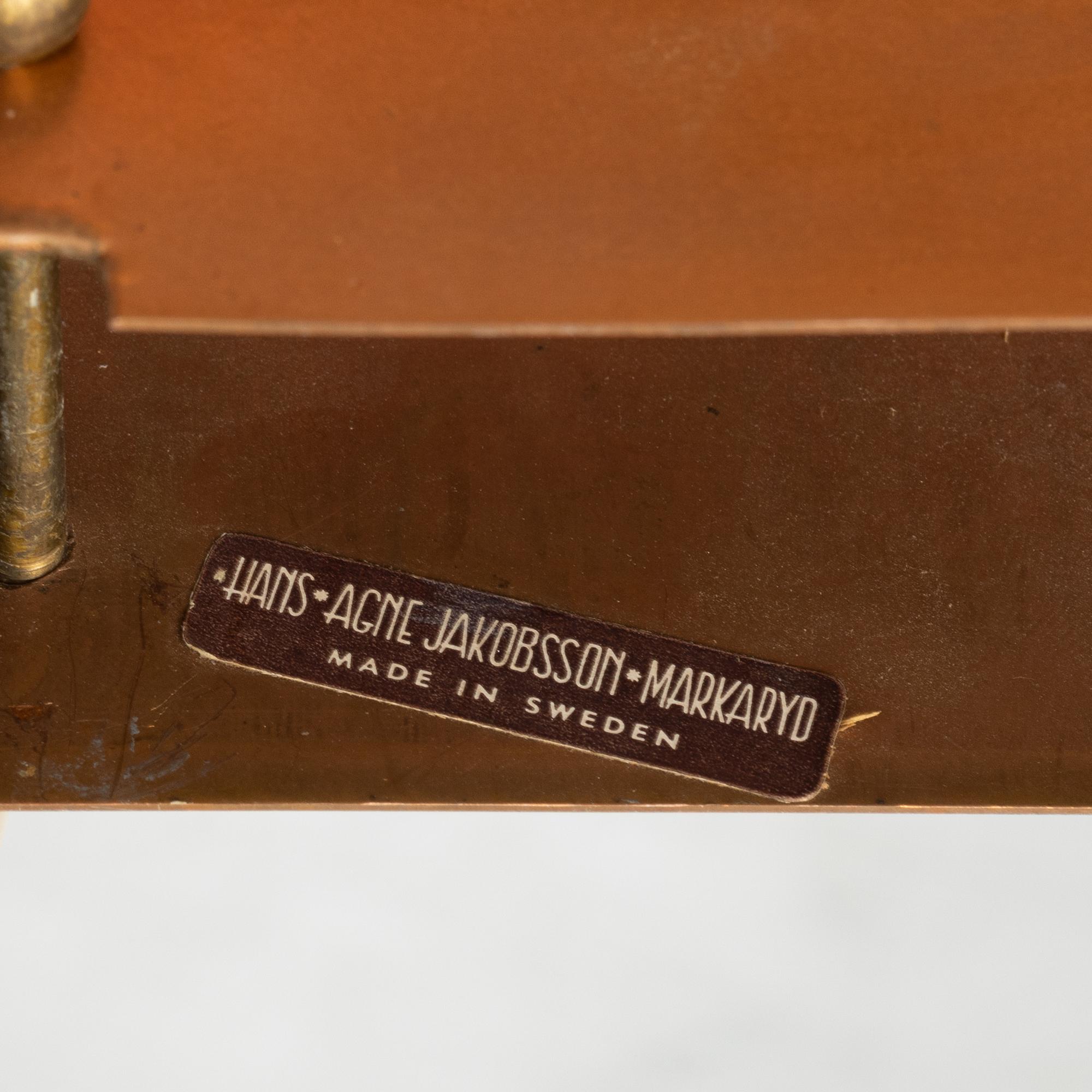 Hans-Agne Jakobsson, a copper ceiling lamp, Hans-Agne Jakobsson AB, Markaryd, Sweden, 1960's.