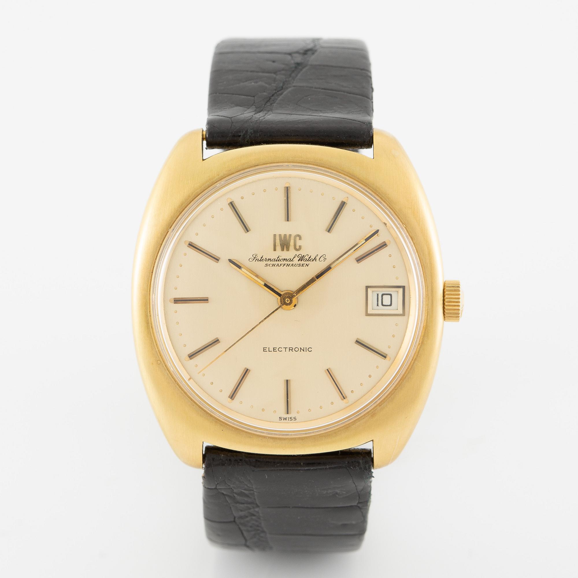 IWC, International Watch Co, Schaffhausen, Electronic, wristwatch, 37 mm.