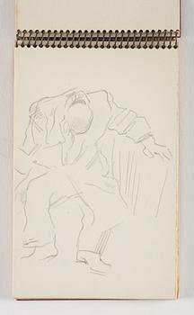 Lotte Laserstein, 10 små skissblock med teckningar.