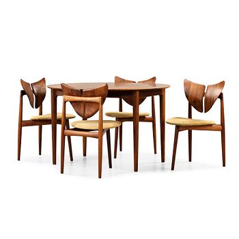 53. Kurt Østervig, a five pieces dining set, Brande Møbelfabrik, Danmark 1950's-60's.