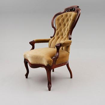 FÅTÖLJ, 1800-talets andra hälft.