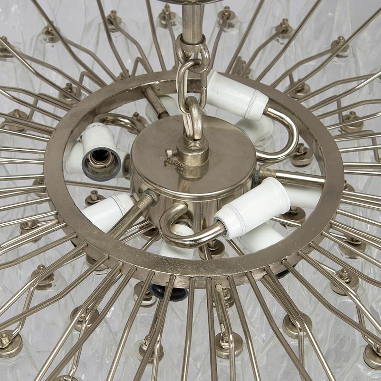 Carlo Scarpa, A1960s 'Polyhedra' chandelier for Venini Murano Italy.