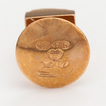 Björn Weckström, A pair of  14K gold buttons to white tie shirt. Lapponia 1968.