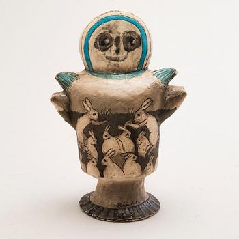 HELJÄ LIUKKO-SUNDSTRÖM, uniikki veistos, signeerattu Heljä Liukko-Sundström 2005.